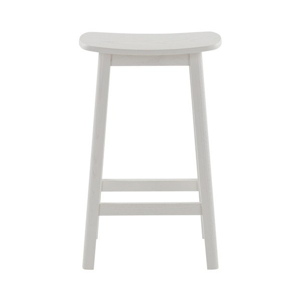 Balta oša masīvkoka bāra taburete (sēdekļa augstums 65 cm) Selene – Jotex-image-3