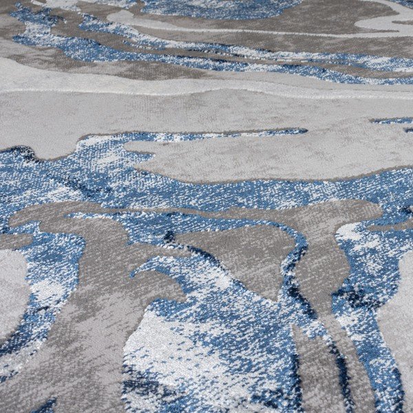 Zils/pelēks paklājs 80x150 cm Marbled – Flair Rugs-image-4
