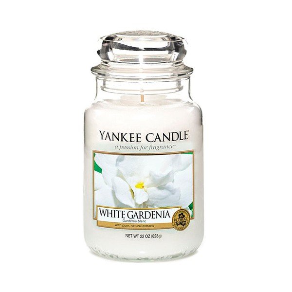 Yankee Candle White Gardenia, degšanas laiks 110 - 150 stundas