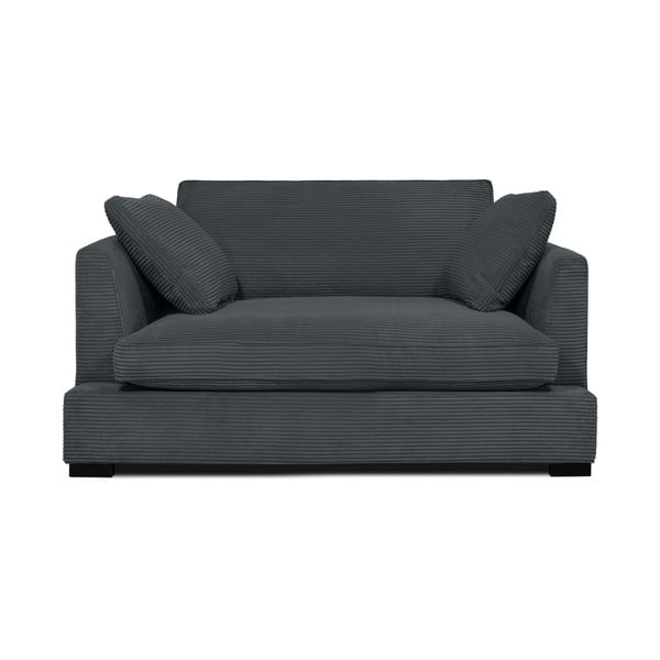 Pelēks velveta dīvāns 132 cm Mobby – Scandic