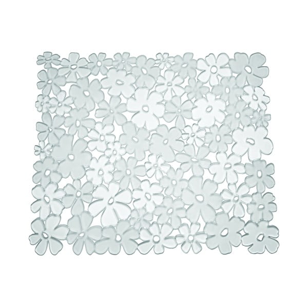 Caurspīdīgs izlietnes paklājs iDesign Blumz, 28 x 30,5 cm