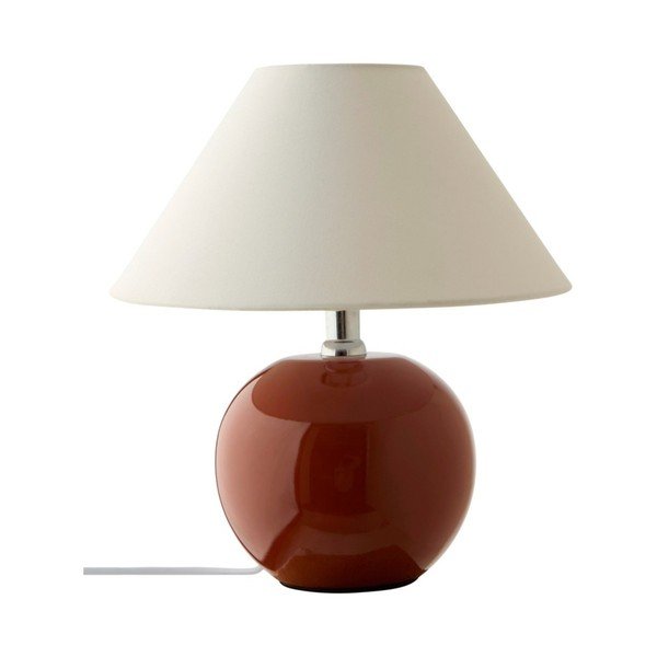 Brūna/krēmkrāsas keramikas galda lampa (augstums 29 cm) Karamell – Jotex