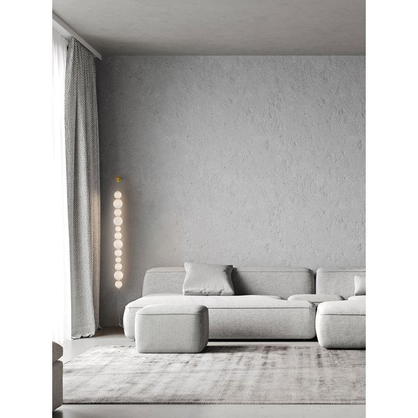 Balta/zelta krāsas metāla LED sienas lampa ar regulējamu spilgtumu Perla – Nova Luce-image-1