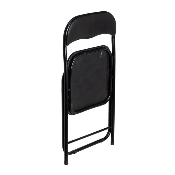 Melns mākslīgās ādas salokāms pusdienu krēsls – Casa Selección-image-2