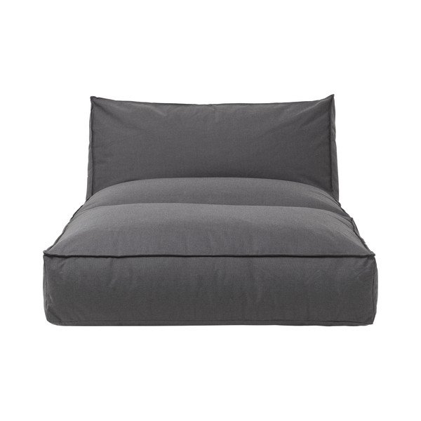 Tumši pelēks dārza atpūtas krēsls Blomus Coal, 120 x 190 cm