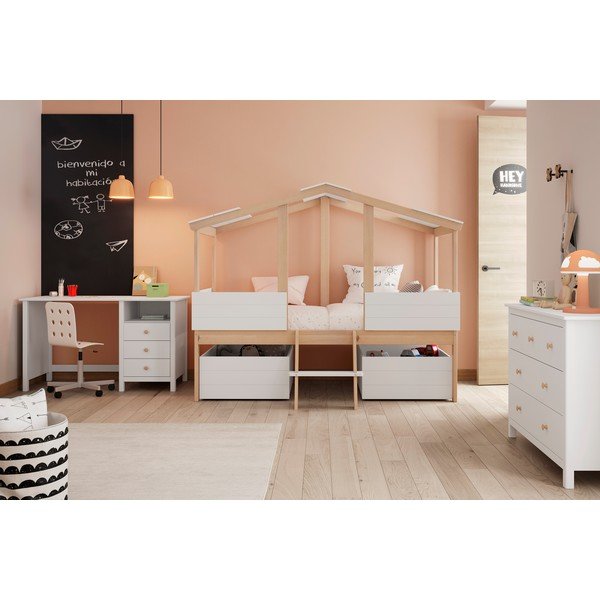 Baltas atvilktnes zem bērnu gultas (2 gab.) Parma – Marckeric-image-1