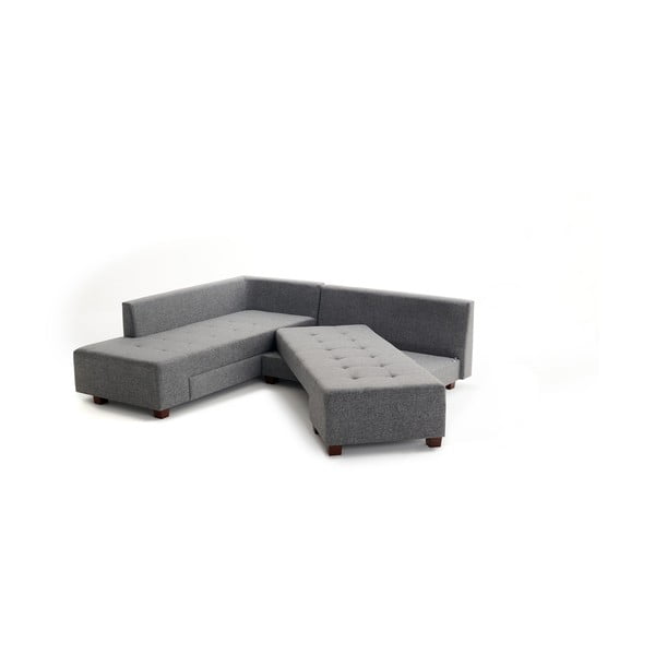 Balcab Home Bailey pelēks stūra dīvāns, kreisais stūris-image-2