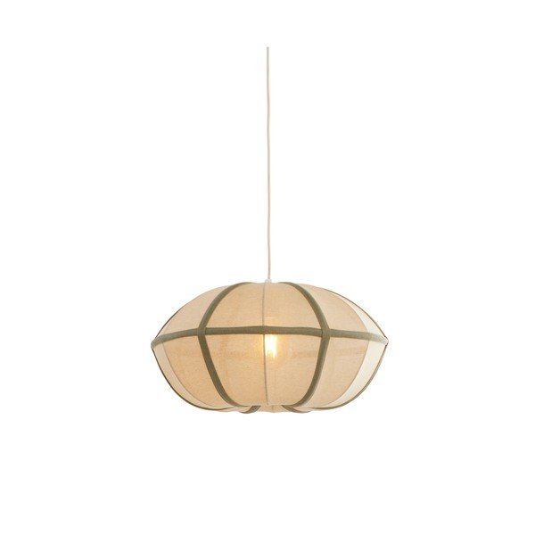 Krēmkrāsas piekaramā lampa ar auduma abažūru Mirelys – Light & Living-image-2