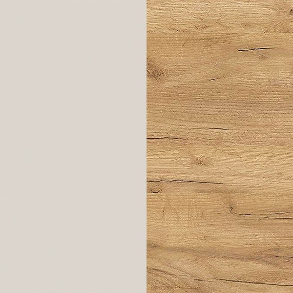 Krēmkrāsas piekarināms skapītis ar ozolkoka imitāciju 93x52x29 cm Libbiano – Germania-image-3
