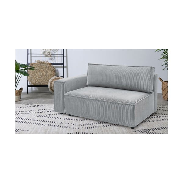 Gaiši pelēks velveta modulārais dīvāns (ar kreiso stūri) Nihad modular – Bobochic Paris-image-1