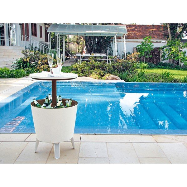 Plastmasas apaļš dārza galds ar ledus paplāti ø 49,5 cm Cool – Keter-image-3