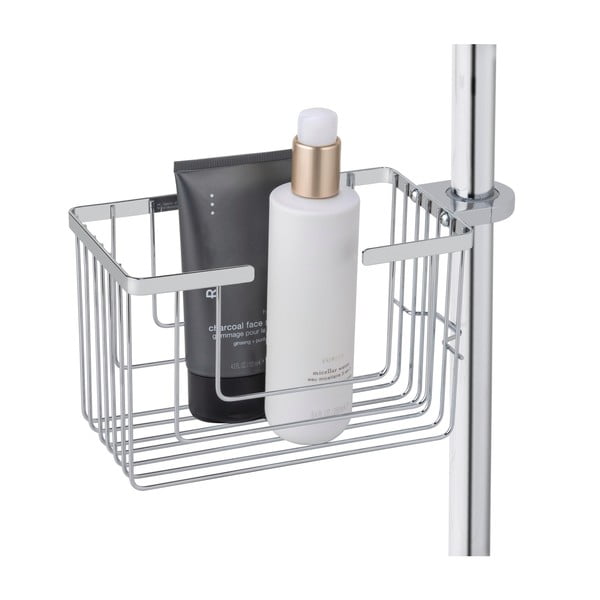 Spīdīgas sudraba krāsas nerūsējošā tērauda vannas istabas plaukts ar uzstādīšanu bez urbšanas Valognes – Wenko-image-3