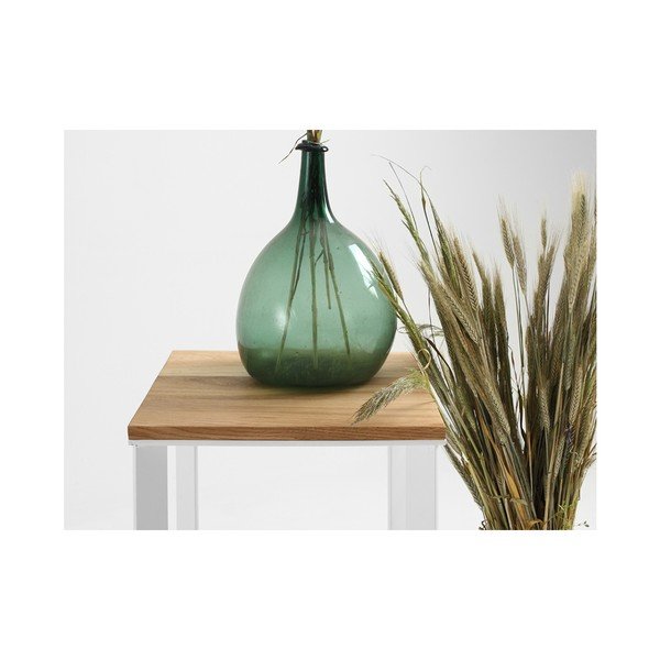 Žurnālgaldiņš ar baltu pamatni un ozolkoka virsmu Custom Form Skaden, 50 x 50 cm-image-4