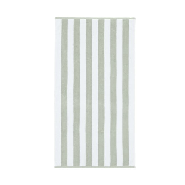 Balts/pelēks kokvilnas dvielis 90x140 cm Stripe Jacquard – Bianca