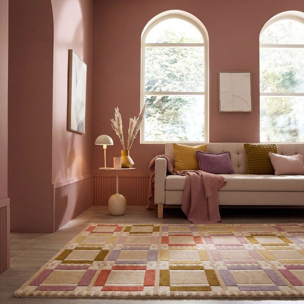 Dabīga toņa ar rokām darināts vilnas paklājs 140x200 cm Quadro Wool – Flair Rugs-image-1