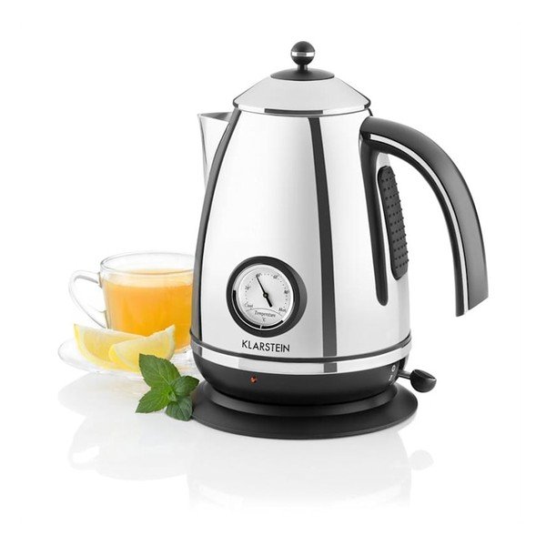 Sudraba elektriskā tējkanna Klarstein Aquavita Chalet-image-2