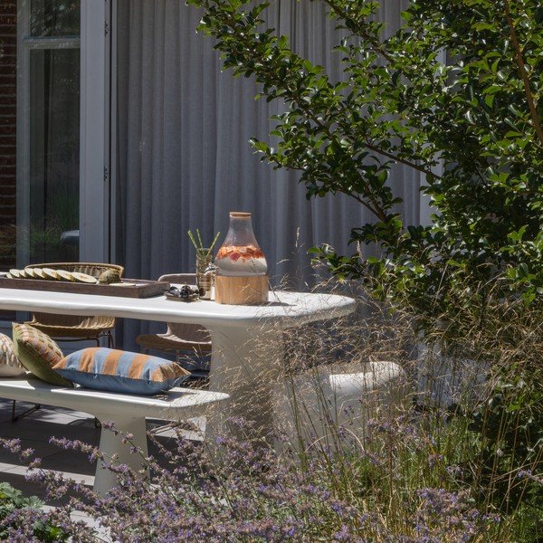 Ziloņkaula krāsas plastmasas dārza sols Loggia – WOOOD-image-1