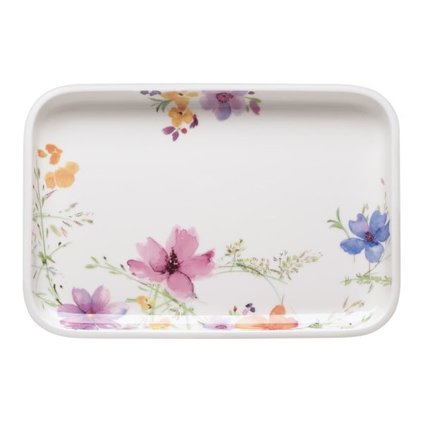 Porcelāna servēšanas paplāte ar ziedu motīvu Villeroy & Boch Mariefleur Basic, 32 x 22 cm