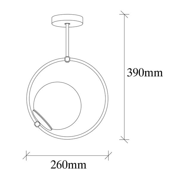 Melna piekaramā lampa ar stikla abažūru Chandelier – Opviq lights-image-3