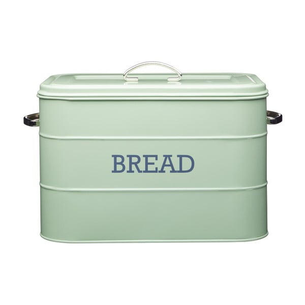 Zaļa skārda maizes kaste Kitchen Craft Nostalgia