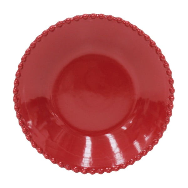 Costa Nova Pearl rubīnsarkans keramikas zupas šķīvis, ⌀ 24 cm