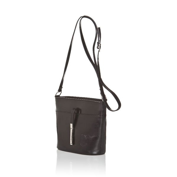 Melna ādas rokassomiņa Markese Severina-image-2