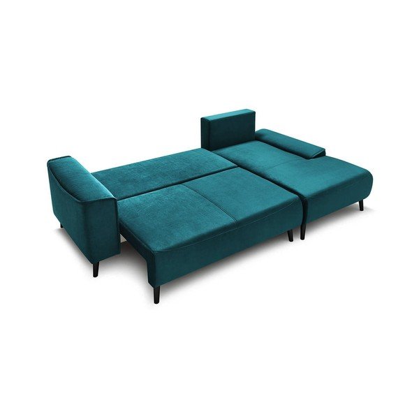 Benzīna samta stūra dīvāns ar stūri Bobochic Paris Hera Bis, labais stūris-image-3