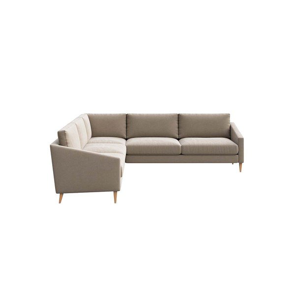 Bēšs samta stūra dīvāns Karoto – Ame Yens-image-3