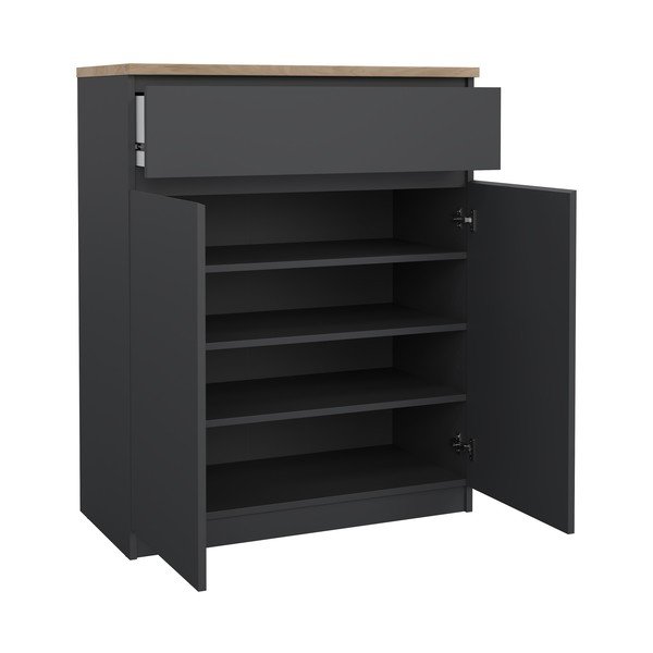 Tumši pelēka kumode 80x100x40 cm Naia – Tvilum-image-2