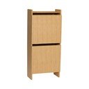 Dabīga toņa atverams apavu plaukts ar ozolkoka imitāciju 50x110x24 cm Forma – Hübsch