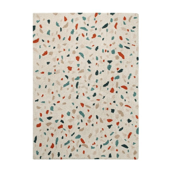 Krēmkrāsas mazgājams/ar rokām darināts kokvilnas paklājs 140x200 cm Terrazzo Marble – Lorena Canals