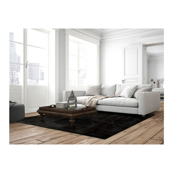 Melns paklājs Universal Unic Liso Negro, 65 x 120 cm-image-2