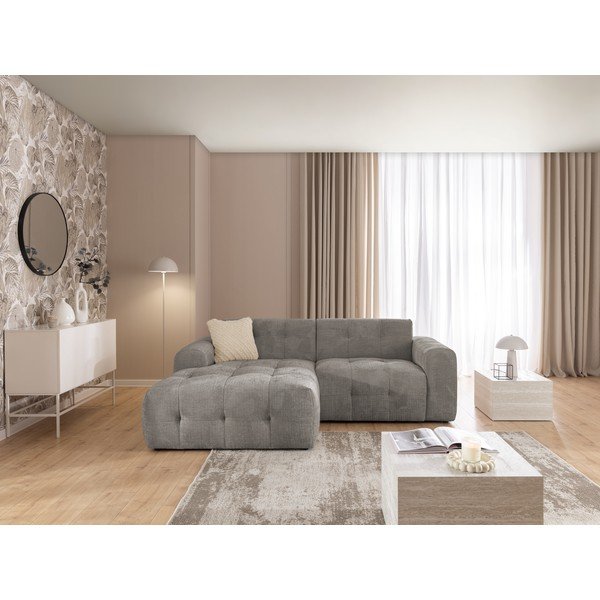 Pelēks stūra dīvāns (ar kreiso stūri/ar zvilni) Melva – Ropez-image-1