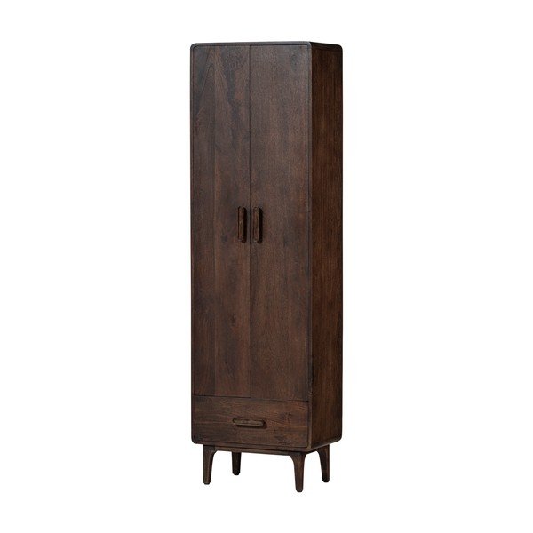 Tumša dabīga toņa mango masīvkoka skapītis 60x200x35 cm Liya – WOOOD