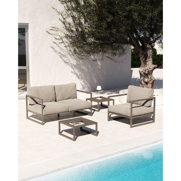 Pelēks metāla dārza atpūtas krēsls Comova – Kave Home-image-1