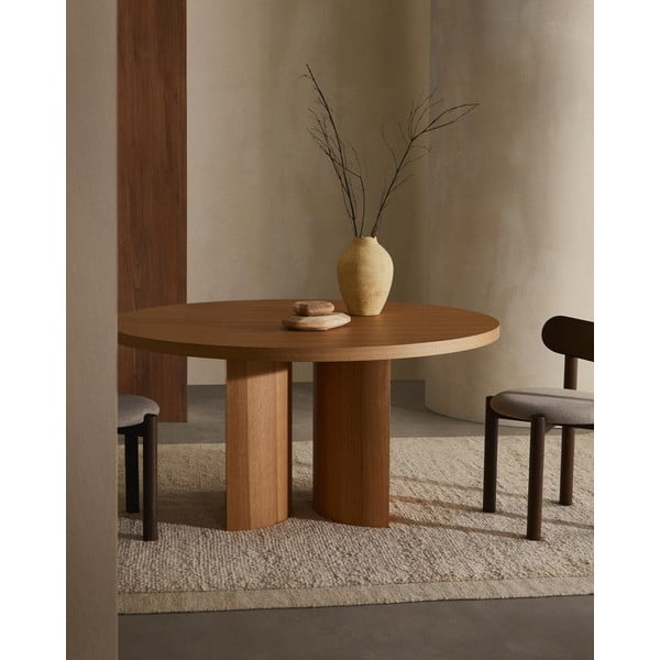 Apaļš ēdamgalds ar ozolkoka imitāciju ø 150 cm Nealy – Kave Home-image-2