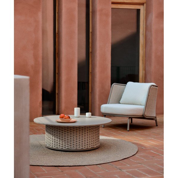 Metāla apaļš dārza kafijas galdiņš ø 99 cm Sedalis – Kave Home-image-1