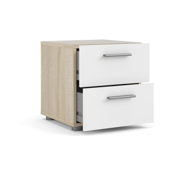 Balts naktsgaldiņš ar ozolkoka imitāciju Pepe – Tvilum-image-3