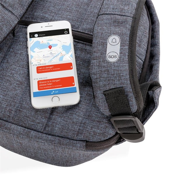 Zili pelēka dāmu drošības mugursoma XD Design Elle Protective, 8 l-image-4