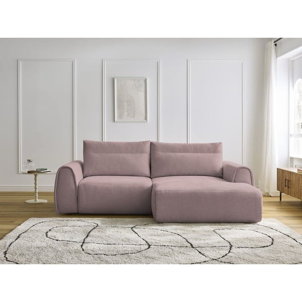 Gaiši rozā stūra dīvāns Aden – Bobochic Paris-image-1