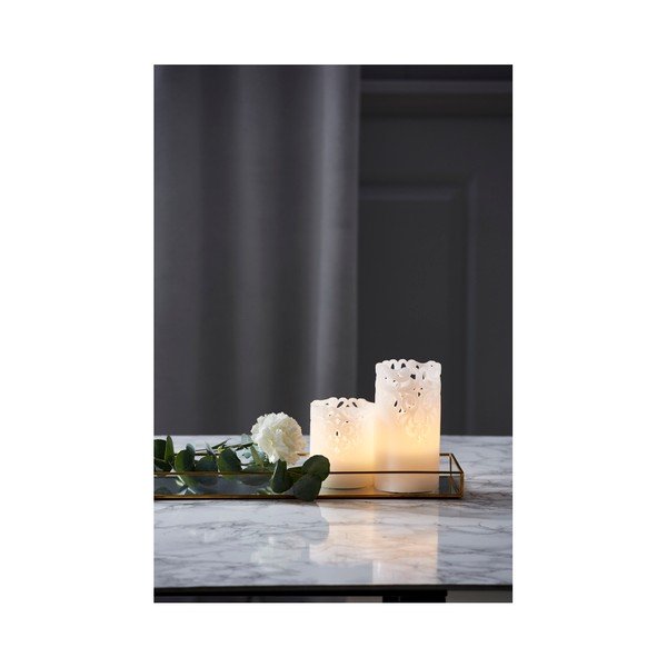 Balta LED svece Star Trading Clary, augstums 15 cm-image-2