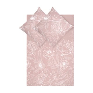 Rozā kokvilnas perkala gultas veļa 200x200 cm Keno – Westwing Collection