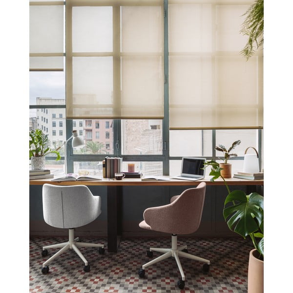 Gaiši rozā biroja krēsls Kave Home Einara-image-2