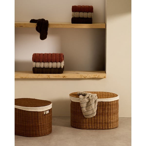 Rotangpalmas uzglabāšanas grozi (2 gab.) 50x36x32 cm Indali – Kave Home-image-1