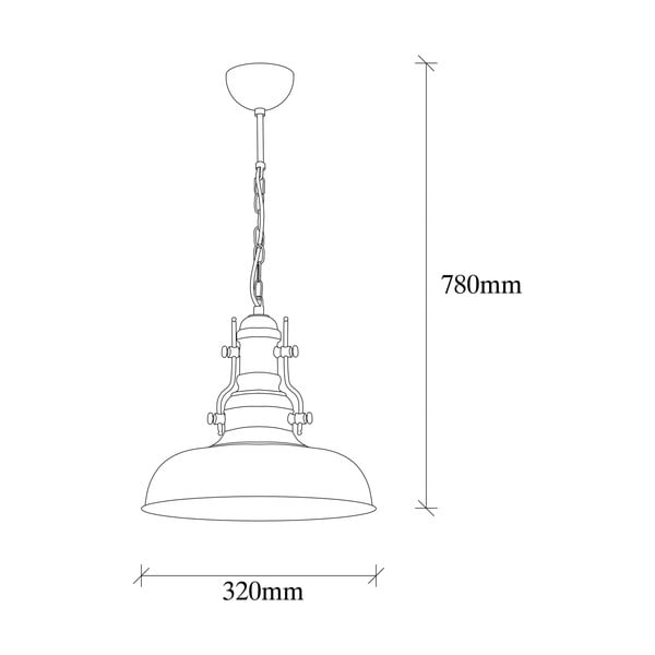 Melna piekaramā lampa ar metāla abažūru ø 32 cm Detroit – Opviq lights-image-4