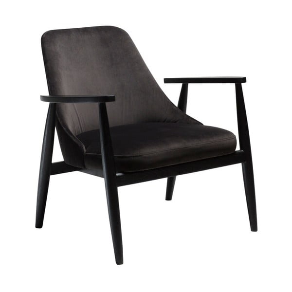 Melns krēsls ar oša koka konstrukciju DAN-FORM Dānija Saga