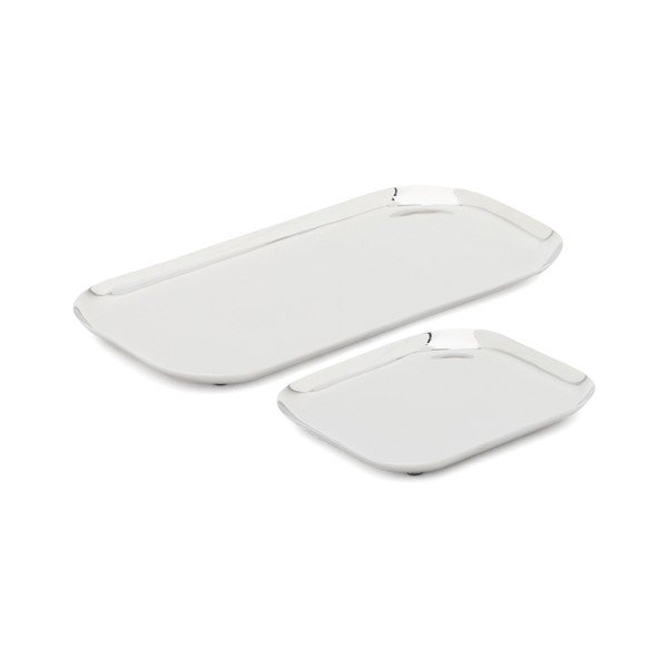 Servēšanas nerūsējošā tērauda paplātes (2 gab.) 15x29 cm Nirela – Kave Home