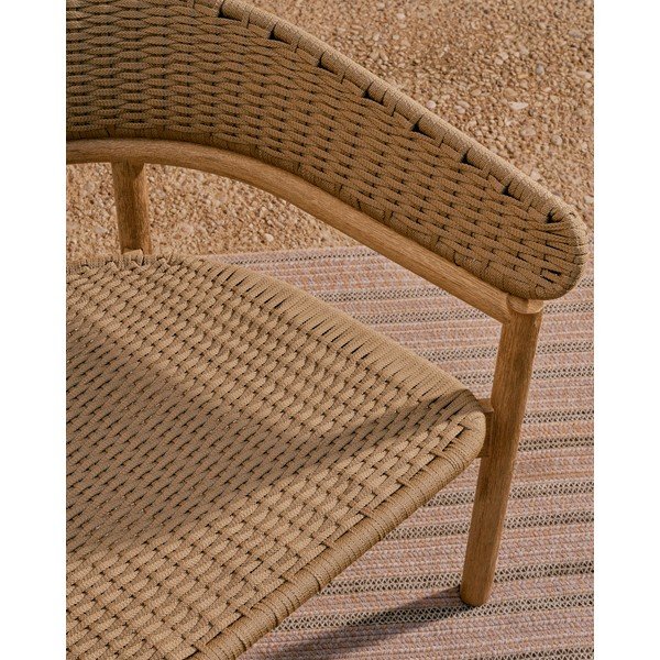 Bēšs/dabīga toņa akācijas masīvkoka dārza dīvāns Arinella – Kave Home-image-3