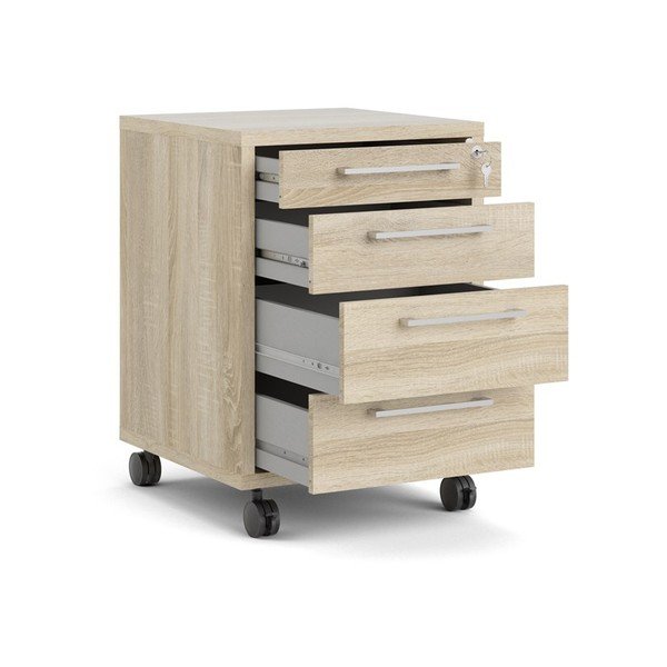 Dabīga toņa skapītis ar ozolkoka imitāciju ar slēdzeni 48x68 cm Prima – Tvilum-image-2