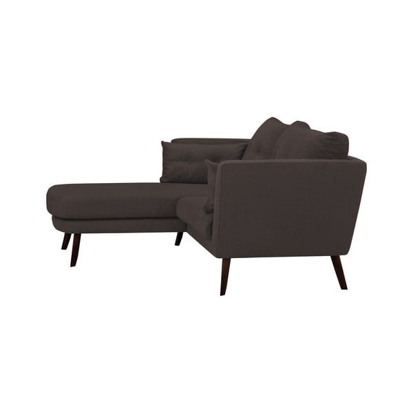 Brūns trīsvietīgs dīvāns Mazzini Sofas Elena, ar atpūtas krēslu kreisajā stūrī-image-2